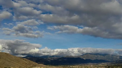 Time Lapse Aerial Video of Clouds Over Mount San Gorgonio Stock Footage 99126002