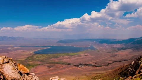 Time Lapse - Aerial View of Beautiful Cloudscape Over Valley Stock Footage 73533512