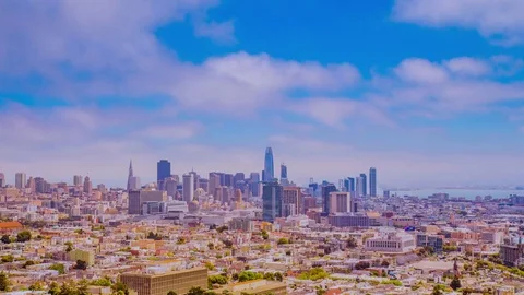 Time Lapse - Aerial View of Downtown San Francisco - 4K Vídeos de archivo 77631462
