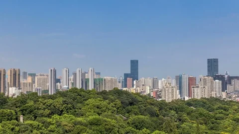 Time lapse of aerial view of wuhan city ,China Stock Footage 79754425