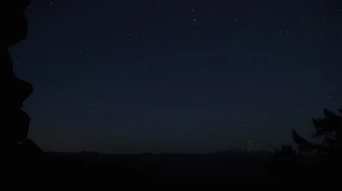 Time Lapse of airplanes over Mt Hood Stock Footage 53772139