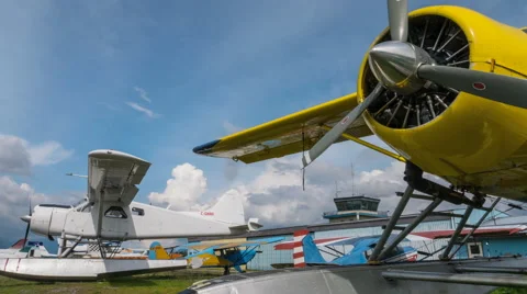 Time lapse of airport Stock Footage 49091718