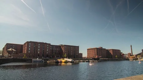 TIME LAPSE Albert Dock Stock Footage