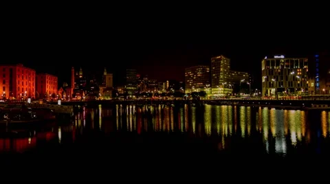 Time Lapse,The Albert Dock, Liverpool Stock Footage 67983738
