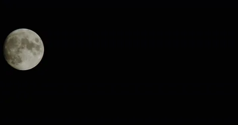 Time lapse of the almost full moon Stock Footage 93006182