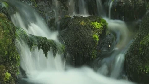 Time lapse of alpine stream in the mountain. Stock Footage 212560327