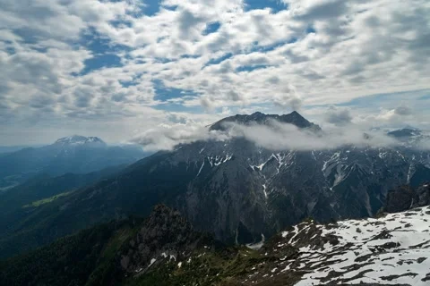 Time lapse of alps berchtesgade mountain watzmann Stock Footage 138918690