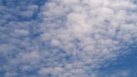 Time-lapse of Altocumulus Fluffy white clouds Video stock 281055124
