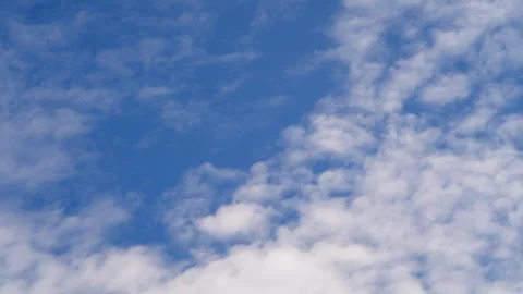 Time-lapse of Altocumulus Fluffy white clouds Stock Footage 281166507