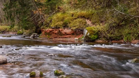 Time lapse Amata river. Stock Footage 69953778