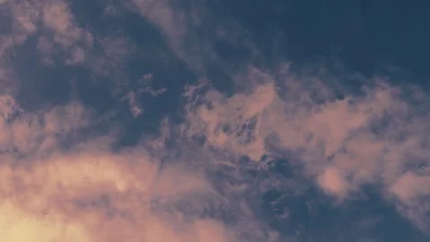 Time Lapse of Amazing Clouds with Sunset Afterglow Spreading Across the Sky 库存影片 310947408