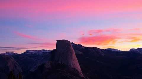 Time Lapse of the amazing Half Dome in Yosemite National Park Video stock 115116476