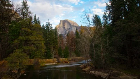 Time Lapse of the amazing Half Dome in Yosemite National Park Stockbeeldmateriaal 116427938