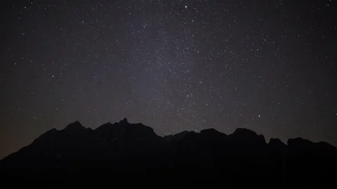 Time lapse amazing star trails over Doi Luang Chiang Dao mountain Stock Footage 81936385