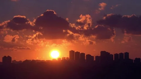 Time Lapse amazing sunset Stock Footage 79188054