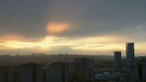 Time lapse amazing sunset Stock Footage 79474416