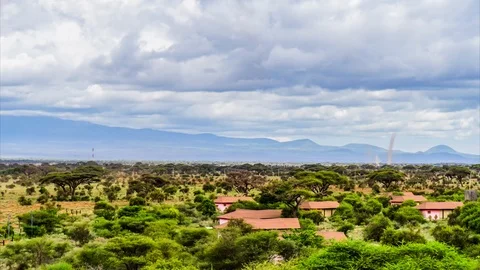 Time lapse Amboseli Tornados Video stock 89687822
