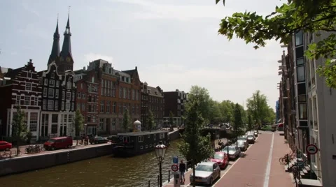 Time-lapse Amsterdam canal Stock Footage 40207645