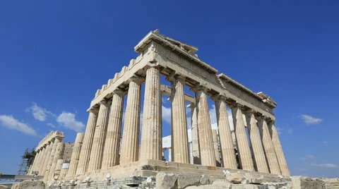 Time lapse Ancient Acropolis in Athens Greece Видео 36375135