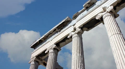 Time Lapse Ancient Acropolis In Athens Greece Stock Footage 39367989
