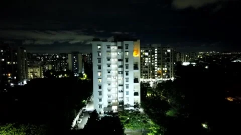 Time lapse and motion lapse of a city in the night Stock Footage 232123705