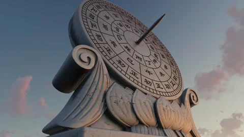 Time lapse and sundial time-lapse animation Stock Footage 288192969