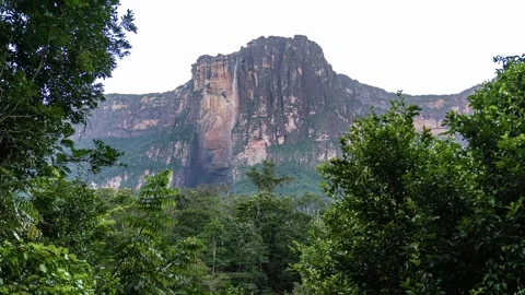 Time-lapse of Angel falls, Canaima National Park Stock Footage 264116507