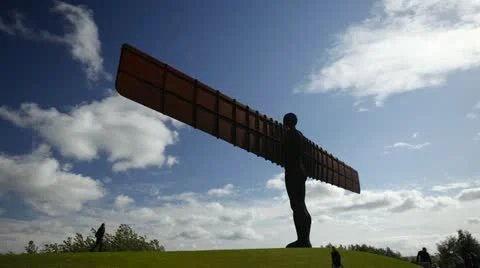 Time lapse of the Angel of the North  Video stock 21011600