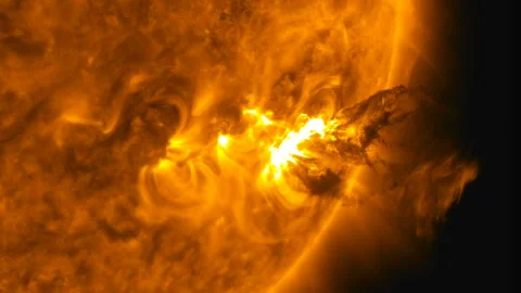 Time lapse animation of the solar flare ... | Stock Video | Pond5