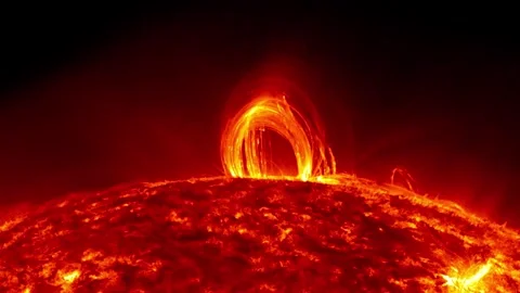 Time lapse animation of the solar flare ... | Stock Video | Pond5