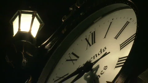 Time-lapse antique Clock CU Video stock 685429