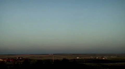 Time Lapse of Antirepuscular Rays at Sunset to the East Video stock 54729812