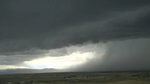 Time Lapse of Appraoching Thunderstorm Gust Front Stock Footage 54732478