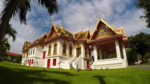 Time Lapse Architecture At Wat Benchamabophit Temple Video stock 94356974