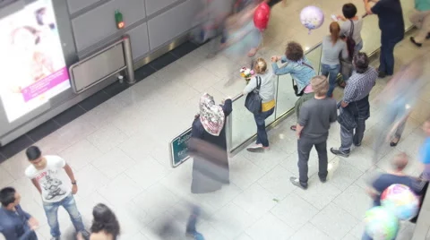 Time lapse of arrival section at airport Stock Footage 40830153