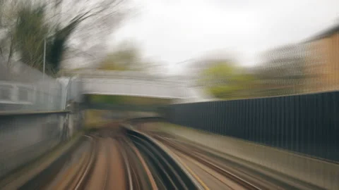 Time lapse. Arrival of a train to a station. Stock Footage 88531226