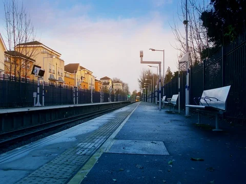 Time lapse. Arriving by train at the station. Stock Footage 70566653