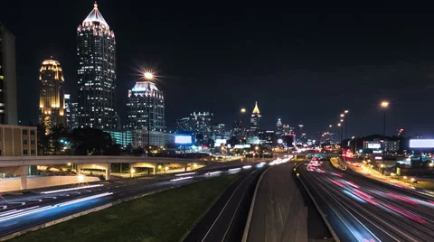 Time Lapse of Atlanta Cityscape Vídeo Stock 32304058