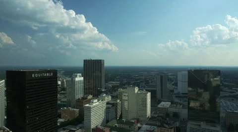 Time Lapse of the Atlanta Skyline looking South Stock Footage 40641171