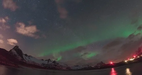 Time lapse - aurora in Norway Stock Footage 125409266