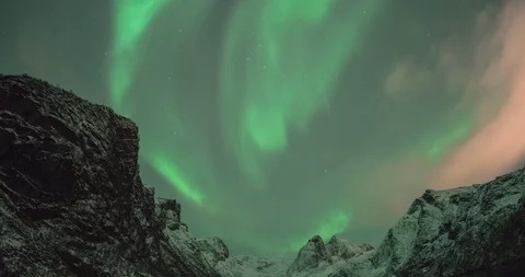 Time lapse - aurora in Norway Stock Footage 125409271