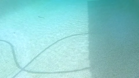 Time Lapse of Automatic Pool Vacuum Cleaner Cleaning Swimming Pool Bottom Stock Footage 346937687