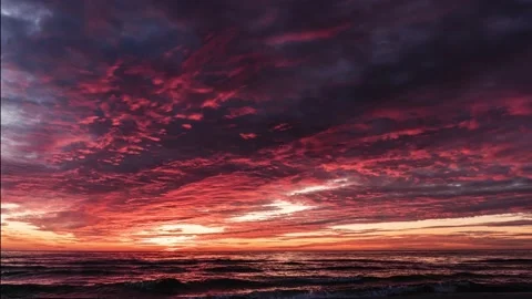 A time lapse of an autumn sunset over Baltic sea at Juodkrante, Lithuania (2) 库存影片 165740496
