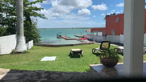 Time Lapse Bacalar Lagoon Caribbean Mexico Stock Footage 152083329