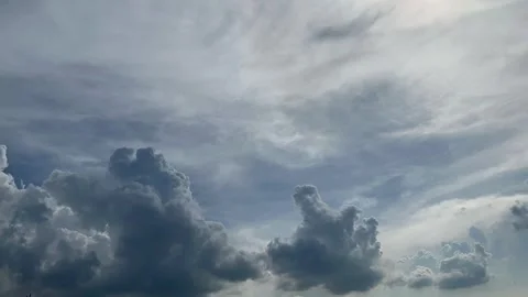 Time lapse background of clouds running in the blue sky Stock Footage 302254208