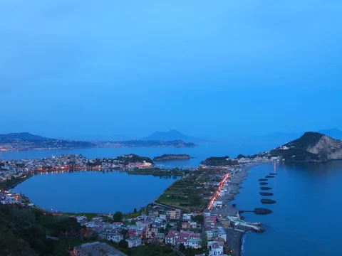 Time lapse of Bacoli, Italy in the evening. Stock Footage 72229138