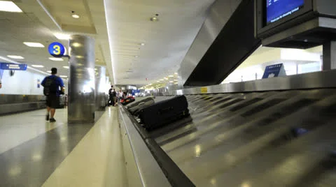 Time Lapse of Baggage Carousel - 4k Video stock 22922117