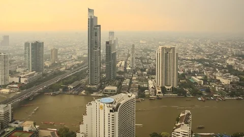 Time Lapse Bangkok at Sunset. Stock Footage 77246984