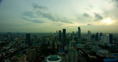 Time lapse of Bangkoks massive skyline. Stock Footage 115068081