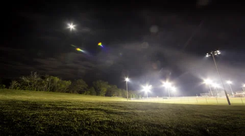 Time Lapse -  Baseball Park Night Stock Footage 39501892